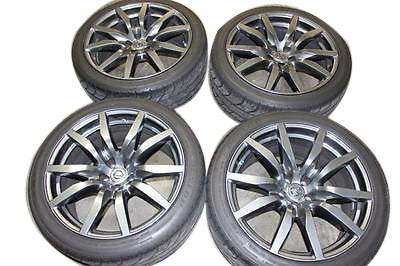 12-15 Gtr R35 Oem 20" Rays Wheels & Dunlop Tires Runflat Very Good Set Nice 12K - BIGGSMOTORING.COM