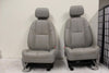 2007-2014 Escalade Suburban Silverado Passenger & Driver Front Seat Grey Leather