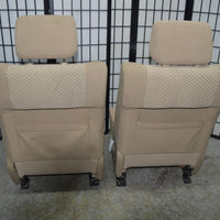 2007-2013 Toyota Tundra 40/20/40 Front Seats W/ Airbag Manual Tan Cloth Jumpseat