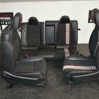 12-14 Dodge Avenger RT Black Red SEATS SET FRONT AND REAR R/T Embroidery - BIGGSMOTORING.COM