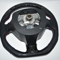 NISSAN GTR R35 CUSTOM CARBON FIBER & LEATHER FLAT BOTTOM  STEERING WHEEL