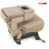 1999-2010 Ford F250 F350 Front Center Console Jump Seat W/ Cup Holder Tan - BIGGSMOTORING.COM