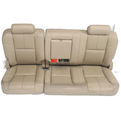 2007-2014 Chevy Tahoe Suburban Silverado 2nd Row Factory OEM Seats | Tan Leather