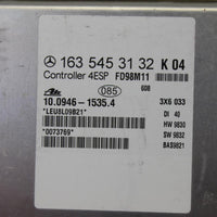 1998-1999 Mercedes Benz Ml320 Esp Control Module Unit 163 545 31 32 - BIGGSMOTORING.COM