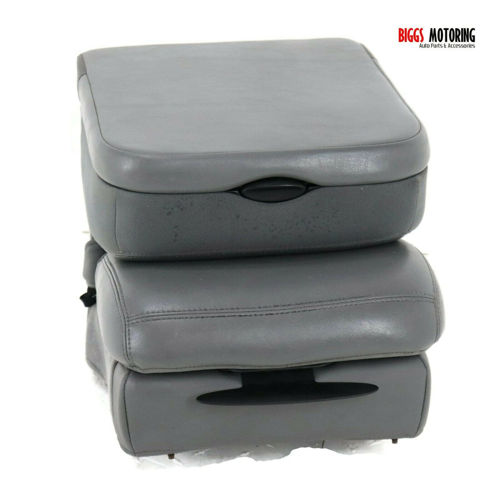 2002-2008 Dodge Ram Center Console Jump Seat W/ Storage Gray leather - BIGGSMOTORING.COM