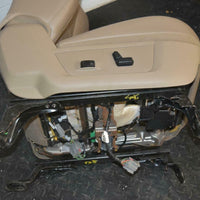 09-15 Dodge Ram Power Tan Leather Heat Air Cooled Driver Seat Complete W/ Track - BIGGSMOTORING.COM