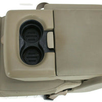 2004-2008  Ford F150  Front Center Console Jump Seat W/ Cup Holder Tan - BIGGSMOTORING.COM