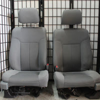 2009-2014 Ford F150 Grey Cloth  Front Seats With Side Bags Driver Power Pass Man