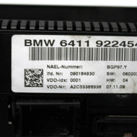 2007-2010 BMW 328i 335i Ac Heater Climate Control Unit 6411 9224546-02