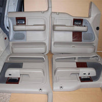 04-08 FORD F150 LARIAT CREW CAB DOOR PANELS SET W/ SWITCHES PANEL PARCHMNET TAN - BIGGSMOTORING.COM