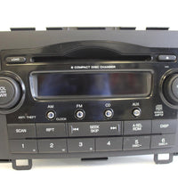 2007-2011 HONDA CR-V  RADIO STEREO 6 DISC CHANGER MP3 CD PLAYER 39100-SWA-A003