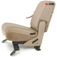 1999-2010 Ford F250 F350 Front Center Console Jump Seat W/ Cup Holder Tan - BIGGSMOTORING.COM