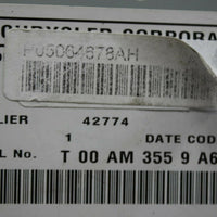 08-13 Chrysler Ciudad Y País Rbz Mygig Pantalla Radio CD Jugador P05064678AH - BIGGSMOTORING.COM