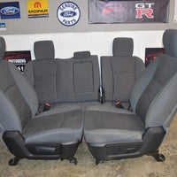 13-18 DODGE RAM FRONT & REAR SEAT SLATE GRAY SET OEM GOOD CONDITION full 4 door