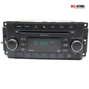 2007-2011 Dodge Jeep Chrysler RES Radio Stereo Single Disc Cd Player P05091228AC