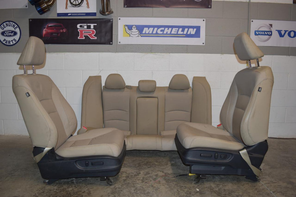 2013-2017 HONDA ACCORD 4 DOOR LEATHER TAN SEATS FRONT & REAR  SEDAN EX