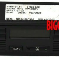 2000-2006 BMW X5 E53 Ac Heater Climate Control Unit 64.11-6 926 882 - BIGGSMOTORING.COM