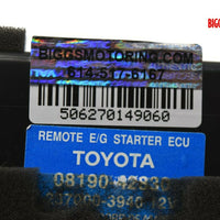 2007-2008 Toyota Camry Remote Start Engine Ecu Module 08190-42830