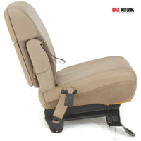 1999-2010 Ford F250 F350 Front Center Console Jump Seat W/ Cup Holder Tan - BIGGSMOTORING.COM