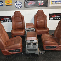 99-2010 FORD SD F250 F350 KING RANCH FRONT & rear LEATHER BUCKETS SEAT console