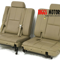 2007-2014 Cadillac Escalade Passenger & Driver Side Third 3rd Row Rear Seats Tan