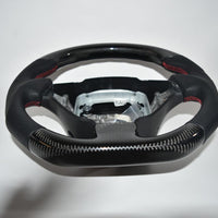 NISSAN GTR R35 CUSTOM CARBON FIBER & LEATHER FLAT BOTTOM  STEERING WHEEL