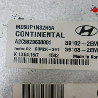 2014-2016 Hyundai Elantra Engine Computer Control Module 39102-2EML6