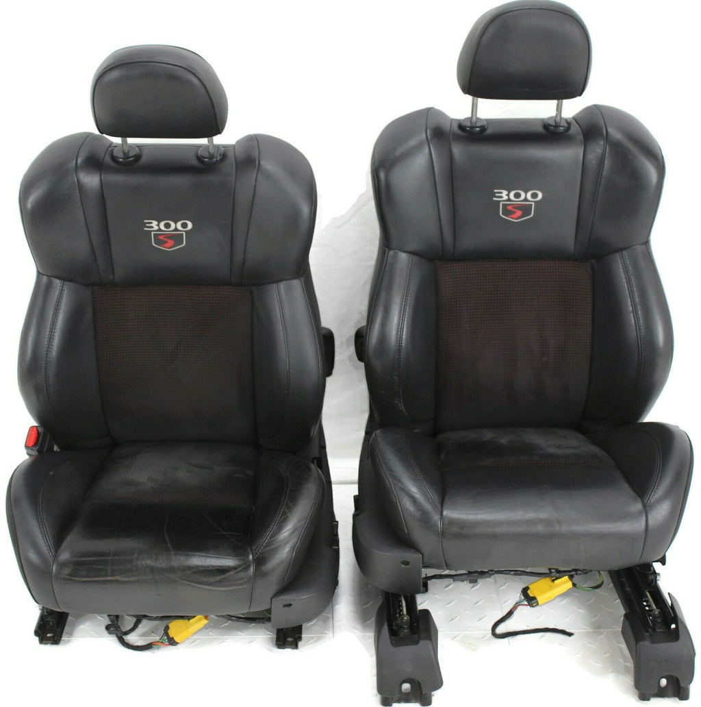 11-14 Chrysler 300 S Front & Rear Seats Leather Black Full Seat - BIGGSMOTORING.COM