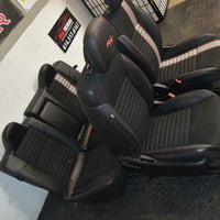 12-14 Dodge Avenger RT Black Red SEATS SET FRONT AND REAR R/T Embroidery - BIGGSMOTORING.COM