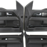 2007-2014 Ford F150 Front & Rear Driver/ Passenger Side Door Panel Black panels set.