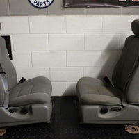 99-10 FORD F250 F350 FRONT JUMP SEATS GREY CLOTH 2005 RIGHT  & LEFT