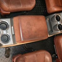 99-2010 FORD SD F250 F350 KING RANCH REAR LEATHER BUCKETS SEATS & CONSOLE WMOUNT