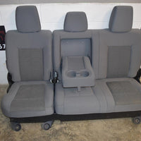 2011-2016 F-250 Front & Back Seat Set With Storage Compartment Gray Cloth Oem