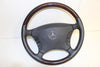 00-06 Mercedes Benz W220 W215 Cl500 Driver Woodgrain Steering Wheel Airbag S500 - BIGGSMOTORING.COM