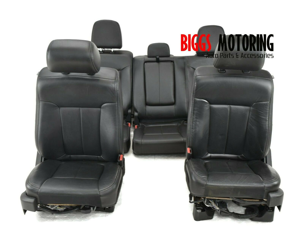 2011-2014 Ford F150 Rear Bench Front Passenger / Driver Side Leather Seat Black