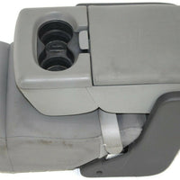 2004-2008  Ford F150  Front Center Console Jump Seat W/ Cup Holder Gray - BIGGSMOTORING.COM