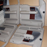 04-08 FORD F150 LARIAT CREW CAB DOOR PANELS SET W/ SWITCHES PANEL PARCHMNET TAN - BIGGSMOTORING.COM