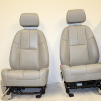 2007-2014 Escalade Suburban Silverado Passenger & Driver Front Seat Grey Leather