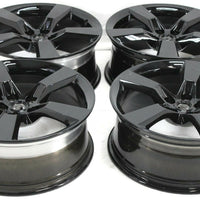 2010-2015 Chevy Camero SS Black 5 Spoke Wheel Rim Set Of 4 Aluminum 20x8