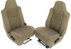 1999-2010 Ford F250 Passenger & Driver Side Front Seat Tan Cloth - BIGGSMOTORING.COM