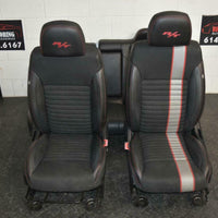 12-14 Dodge Avenger RT Black Red SEATS SET FRONT AND REAR R/T Embroidery - BIGGSMOTORING.COM