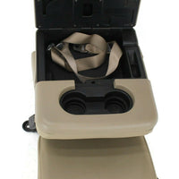 1999-2010 Ford F250 Center Console Jump Seat  W/ Storage Tan - BIGGSMOTORING.COM