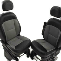 14-18 Dodge Promaster Cargo Van Front Seats With Air Bag Bucket Black/Grey Pair - BIGGSMOTORING.COM