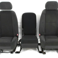 2007-2014 Chevy Sierra Tahoe Silverado Front Seats  W/ Jump Seat Black Cloth