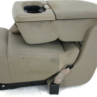 2004-2008  Ford F150  Front Center Console Jump Seat W/ Cup Holder Tan - BIGGSMOTORING.COM