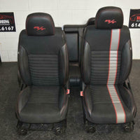 12-14 Dodge Avenger RT Black Red SEATS SET FRONT AND REAR R/T Embroidery - BIGGSMOTORING.COM