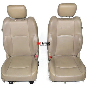 2013-2018 Dodge Ram Laramie 1500 2500 3500 Front Tan Leather Motorized Seat Set