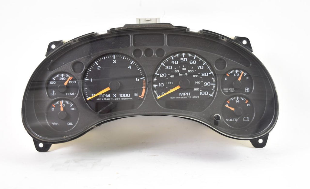 1998-1999 CHEVY BLAZER S10 SPEEDOMETER GAUGE CLUSTER 16248365 UNKNOWN MILEAGE - BIGGSMOTORING.COM