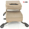 1999-2010 Ford F250 F350 Front Center Console Jump Seat W/ Cup Holder Tan - BIGGSMOTORING.COM