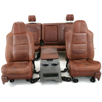 2008-2010 Ford F250 King Ranch Front & Rear Seat Set W/ Center Console -will fit 99-10 Superduty